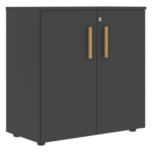 Низкий шкаф с малыми дверцами широкий FORTA Черный Графит FLC_80.1_Z__grafit.png FLC 80.1(Z) (798х404х801) в Ульяновске