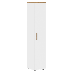 Высокий шкаф с глухой дверью колонна FORTA Белый-Дуб Гамильтон  FHC 40.1 (L/R) (399х404х1965) в Ульяновске