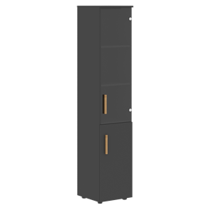 Высокий шкаф с глухой дверью колонна FORTA Черный Графит  FHC 40.2 (L/R) (399х404х1965) в Ульяновске
