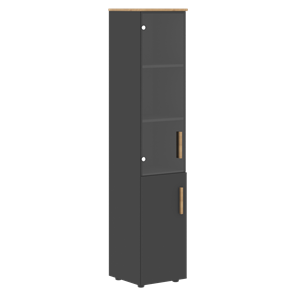 Высокий шкаф колонна с глухой дверью FORTA Графит-Дуб Гамильтон  FHC 40.2 (L/R) (399х404х1965) в Ульяновске