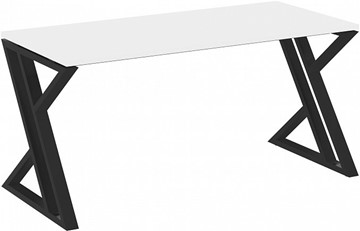 Письменный стол Loft VR.L-SRZ-4.7, Белый Бриллиант/Черный металл в Ульяновске