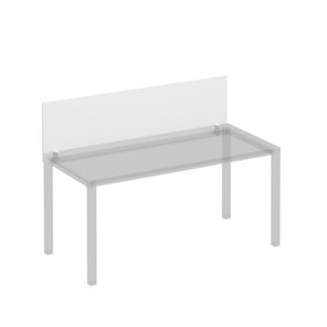 Экран для стола 160 на белом каркасе с кронштейнами Комфорт КФ, белый премиум (160x45x1.8) К.Б 843 в Ульяновске