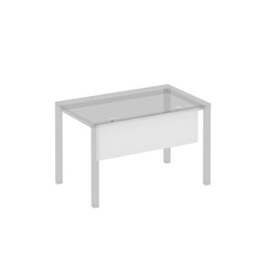 Экран стола защитный (ДСП) с кронштейнами для стола 120 на белом металлокаркасе Комфорт КФ, белый премиум (120x3.2x1.8) К.Б1 812 в Ульяновске