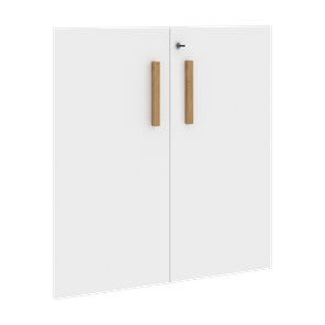 Двери для шкафов низкие с замком FORTA Белый FLD 40-2(Z) (794х18х766) в Ульяновске