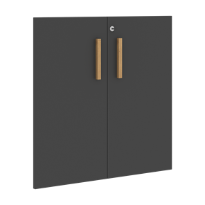 Низкие двери для шкафов с замком FORTA Черный ГрафитFLD 40-2(Z) (794х18х766) в Ульяновске