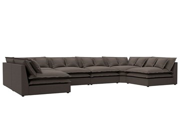 П-образный диван Лига-040, Амур коричневый (рогожка) в Ульяновске - предосмотр