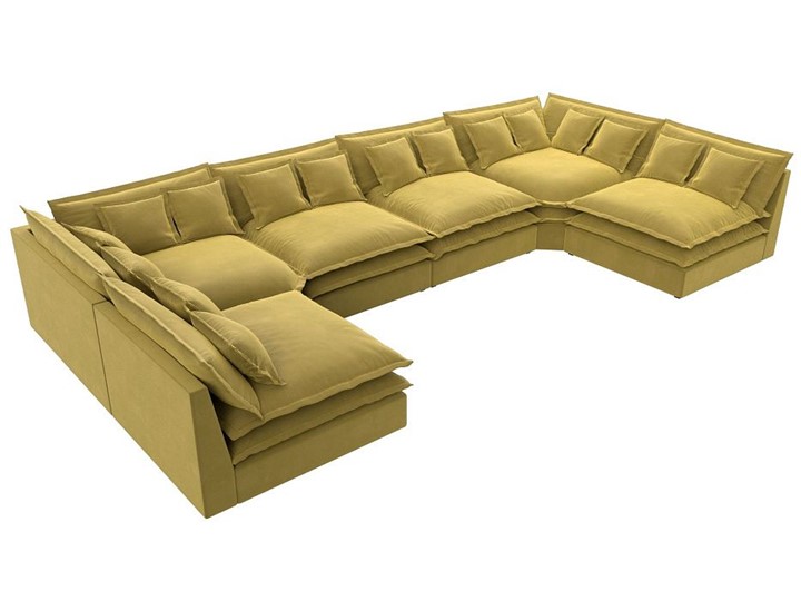 П-образный диван Лига-040, Желтый (микровельвет) в Ульяновске - изображение 4