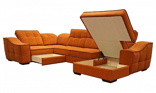 Угловой диван N-11-M (П1+ПС+УС+Д2+Д5+П1) в Ульяновске - изображение 1