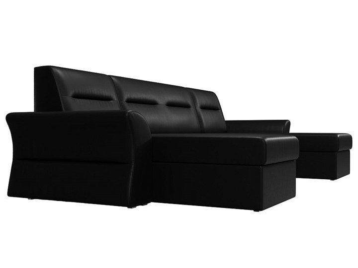 Большой П-образный диван Клайд, Черный (Экокожа) в Ульяновске - изображение 6