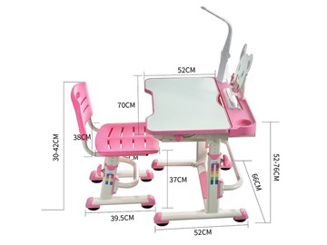Растущий стол и стул Mealux EVO BD-04 Teddy New XL, с лампой, green, зеленая в Ульяновске - предосмотр 2