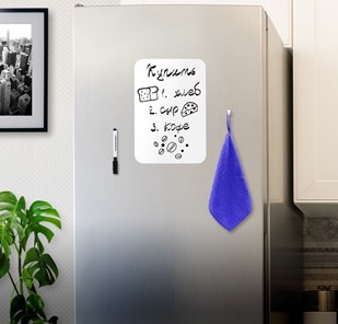Доска магнитно-маркерная на холодильник BRAUBERG, 30х21 см с маркером, магнитом и салфеткой в Ульяновске - предосмотр 2
